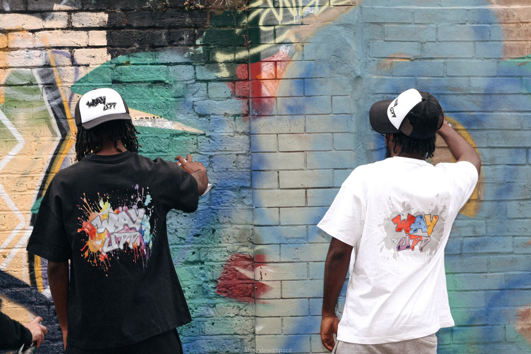 Oversized Graffiti Tee - White